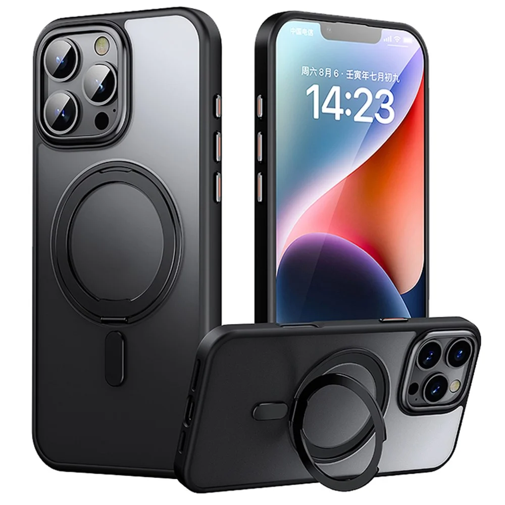 iPhone 16 Pro Max - Acrylic Metal Kickstand With MagSafe Black