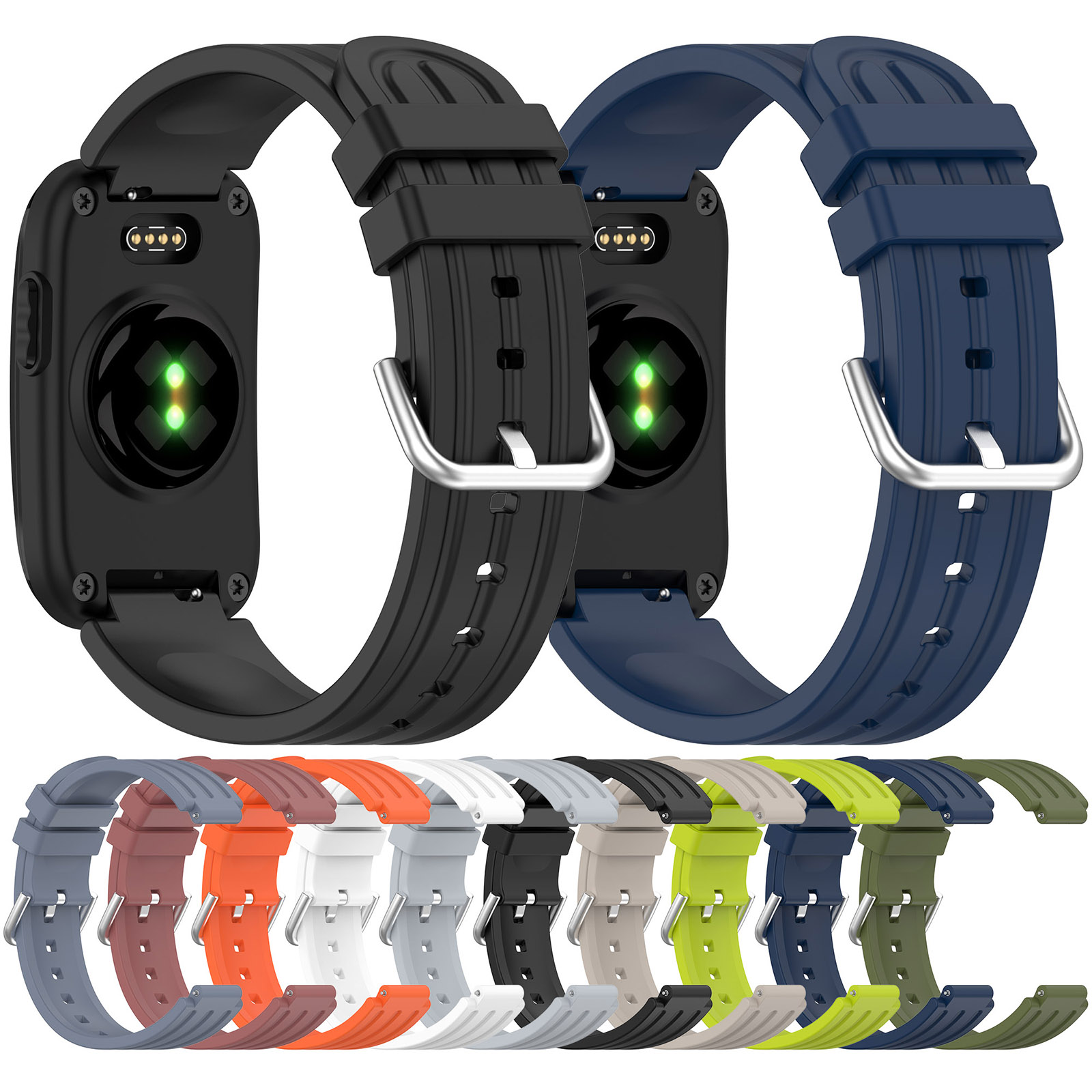 Garmin - CIRQA Silicone Strap Quick Release Lime — correa (foto 4 de 6)