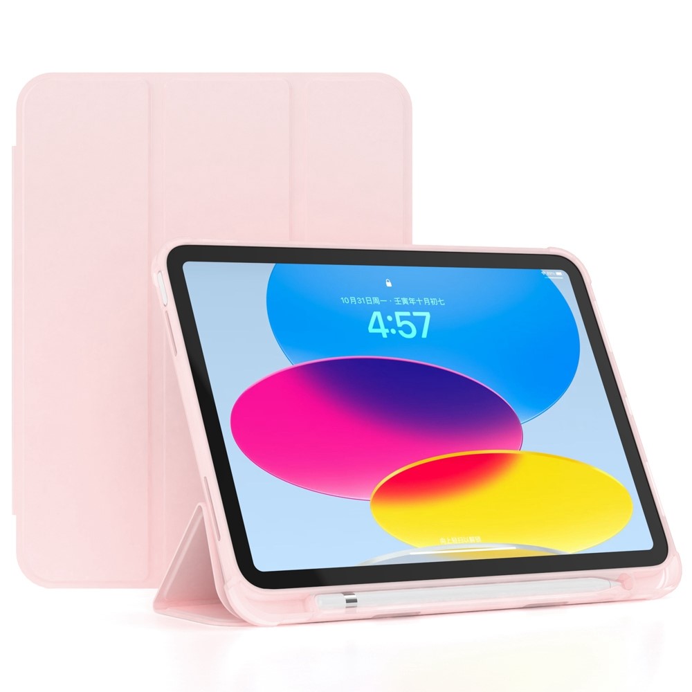 iPad 10.9 2022 - Leather Wallet Pink — estuche