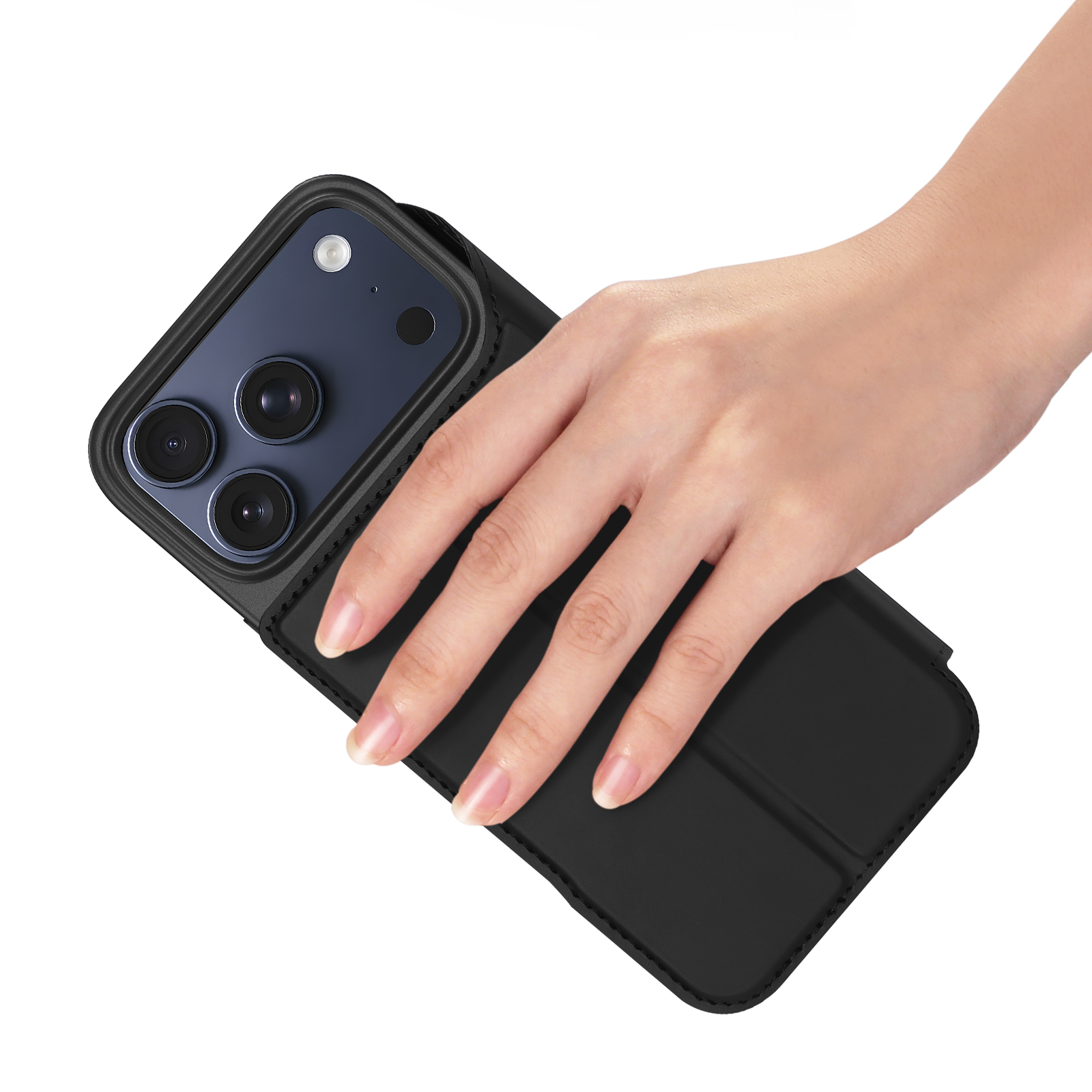 iPhone 18 Pro/17 Pro - DUX DUCIS Skin Pro Black — estuche (foto 4 de 7)