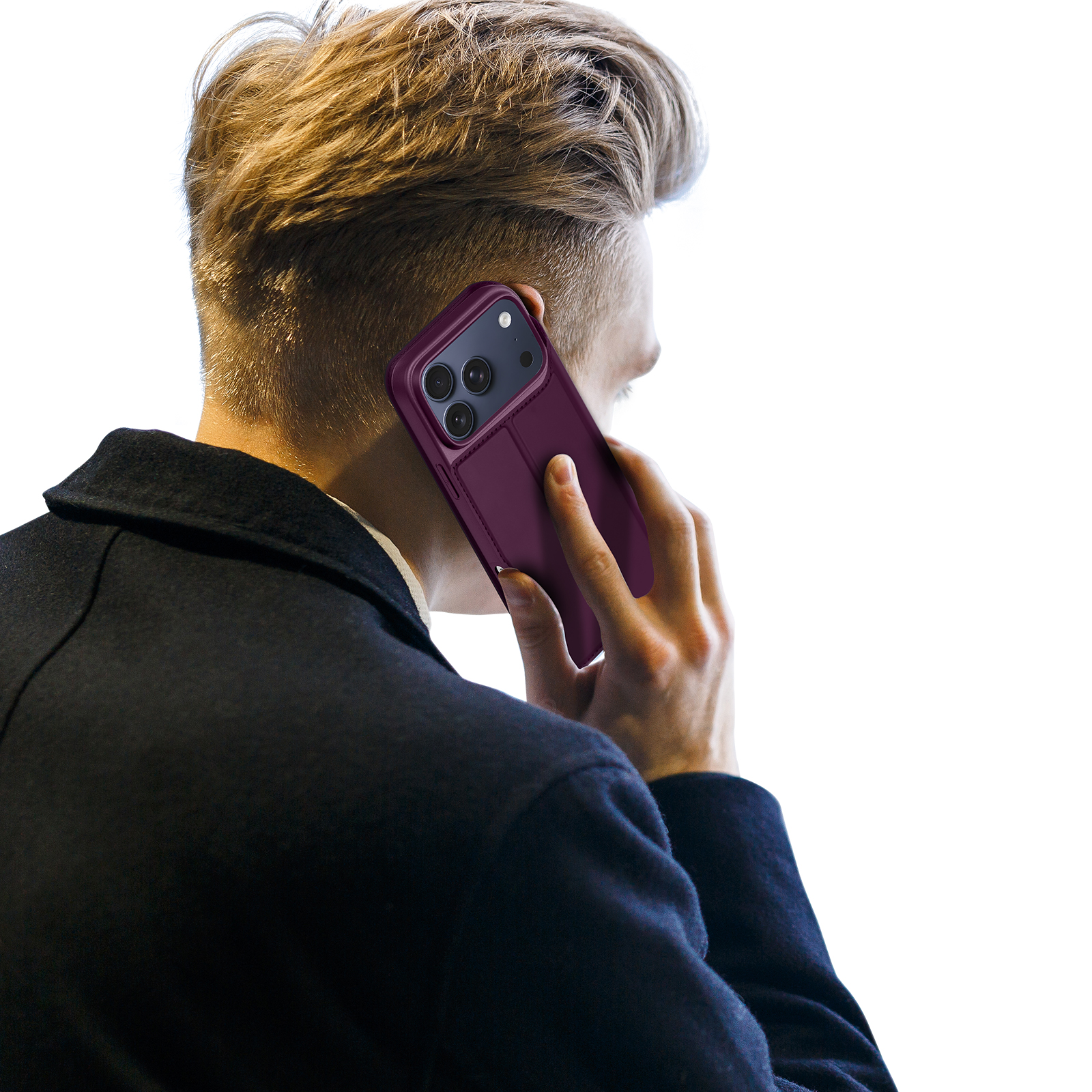 iPhone 18 Pro/17 Pro - DUX DUCIS Skin Pro Dark Cherry — estuche (foto 2 de 7)