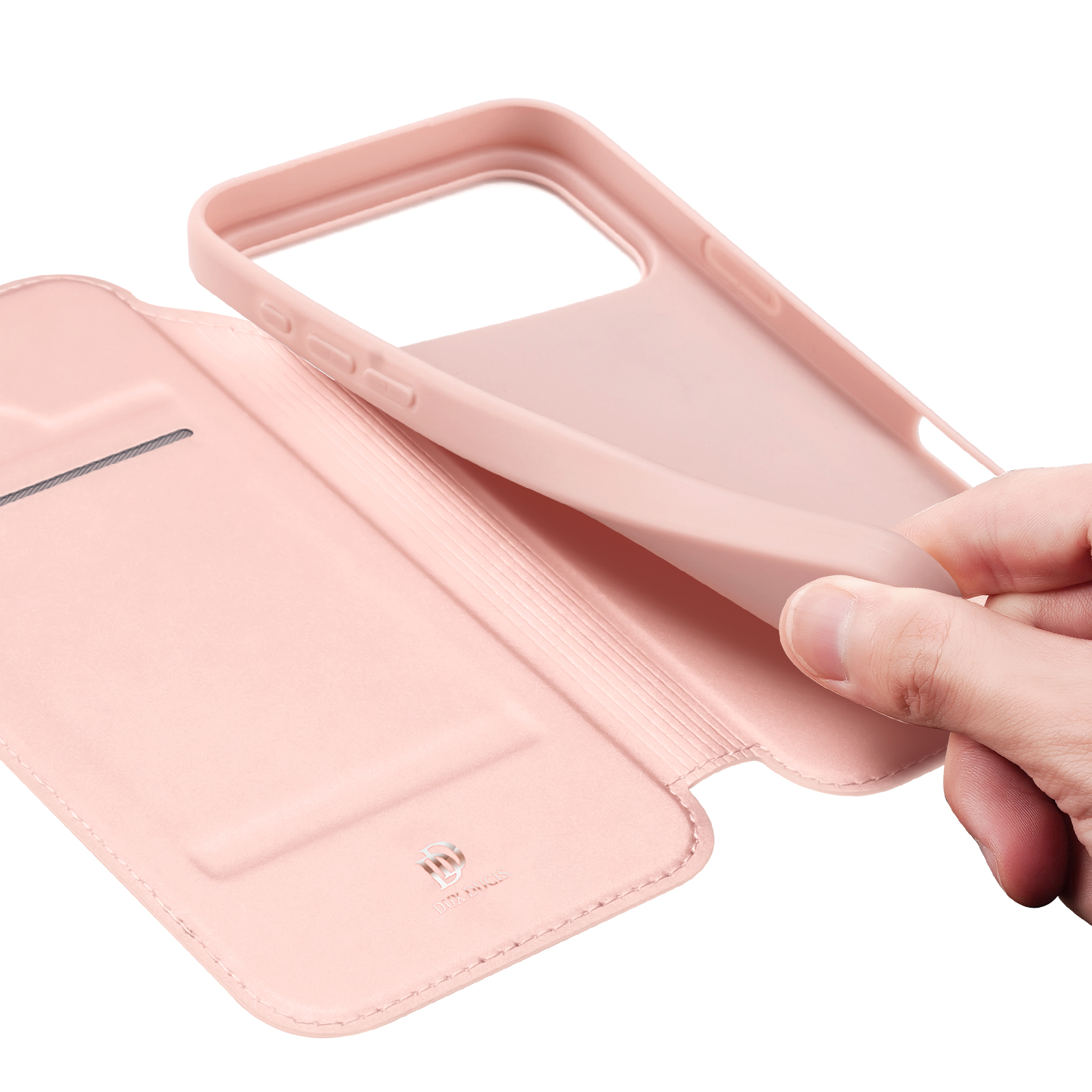 iPhone 18 Pro/17 Pro - DUX DUCIS Skin Pro Pink — estuche (foto 6 de 7)