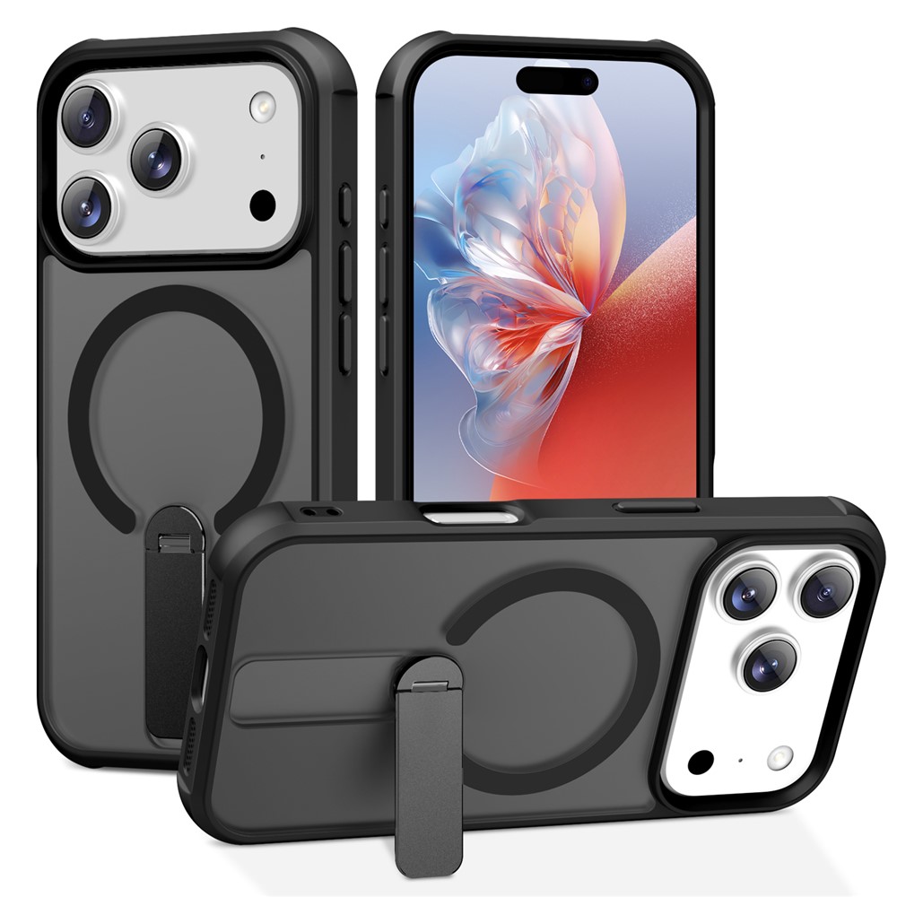 iPhone 18 Pro/17 Pro - Kickstand Drop Protection With MagSafe Black — estuche