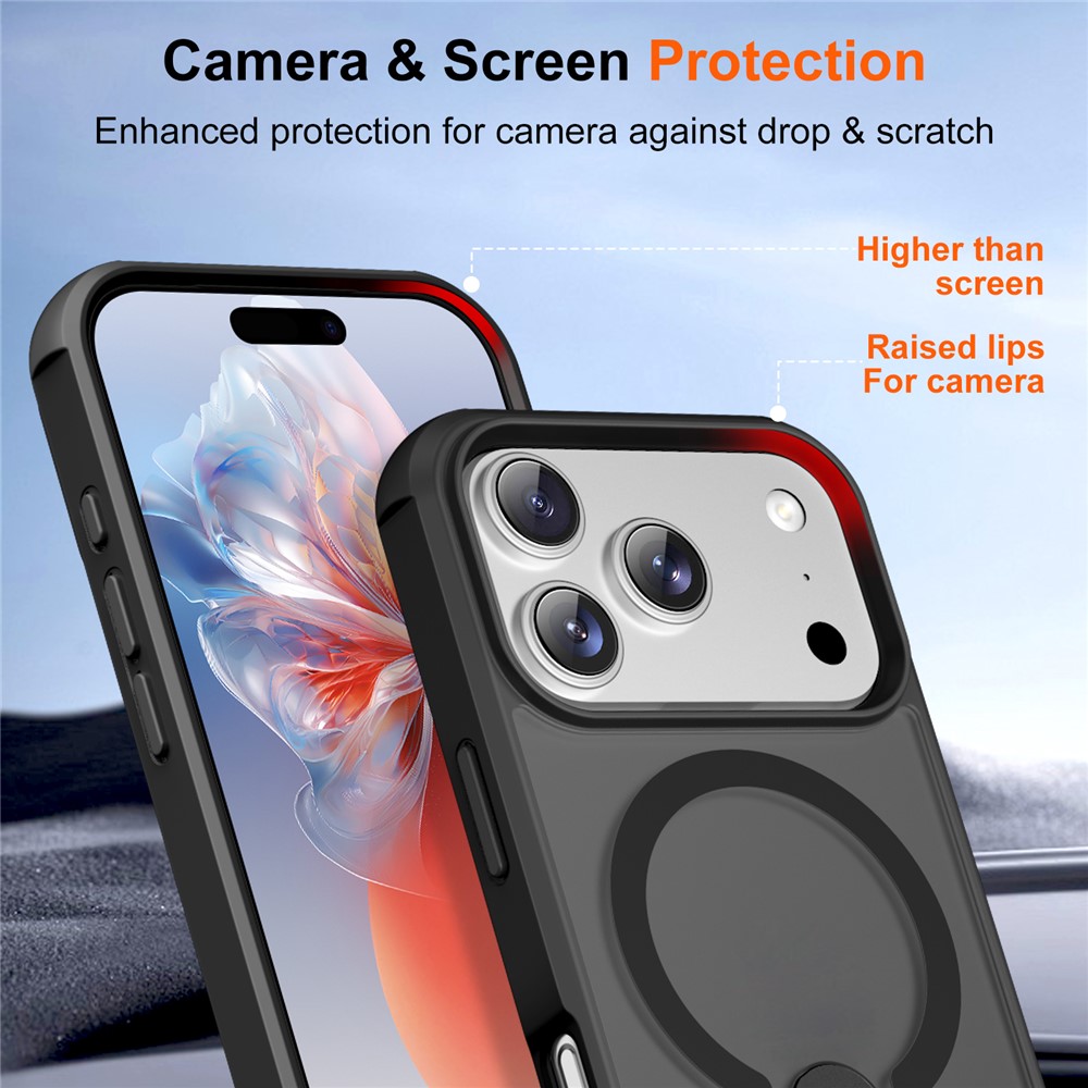 iPhone 18 Pro/17 Pro - Kickstand Drop Protection With MagSafe Black — estuche (foto 6 de 7)