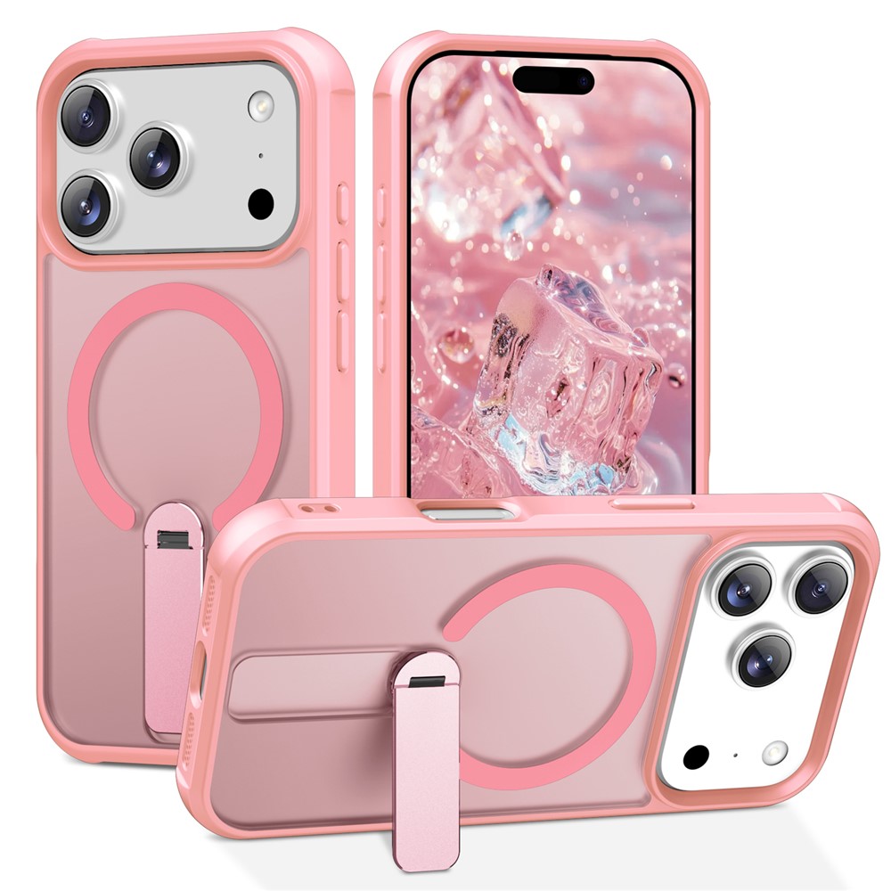 iPhone 18 Pro/17 Pro - Kickstand Drop Protection With MagSafe Pink — estuche