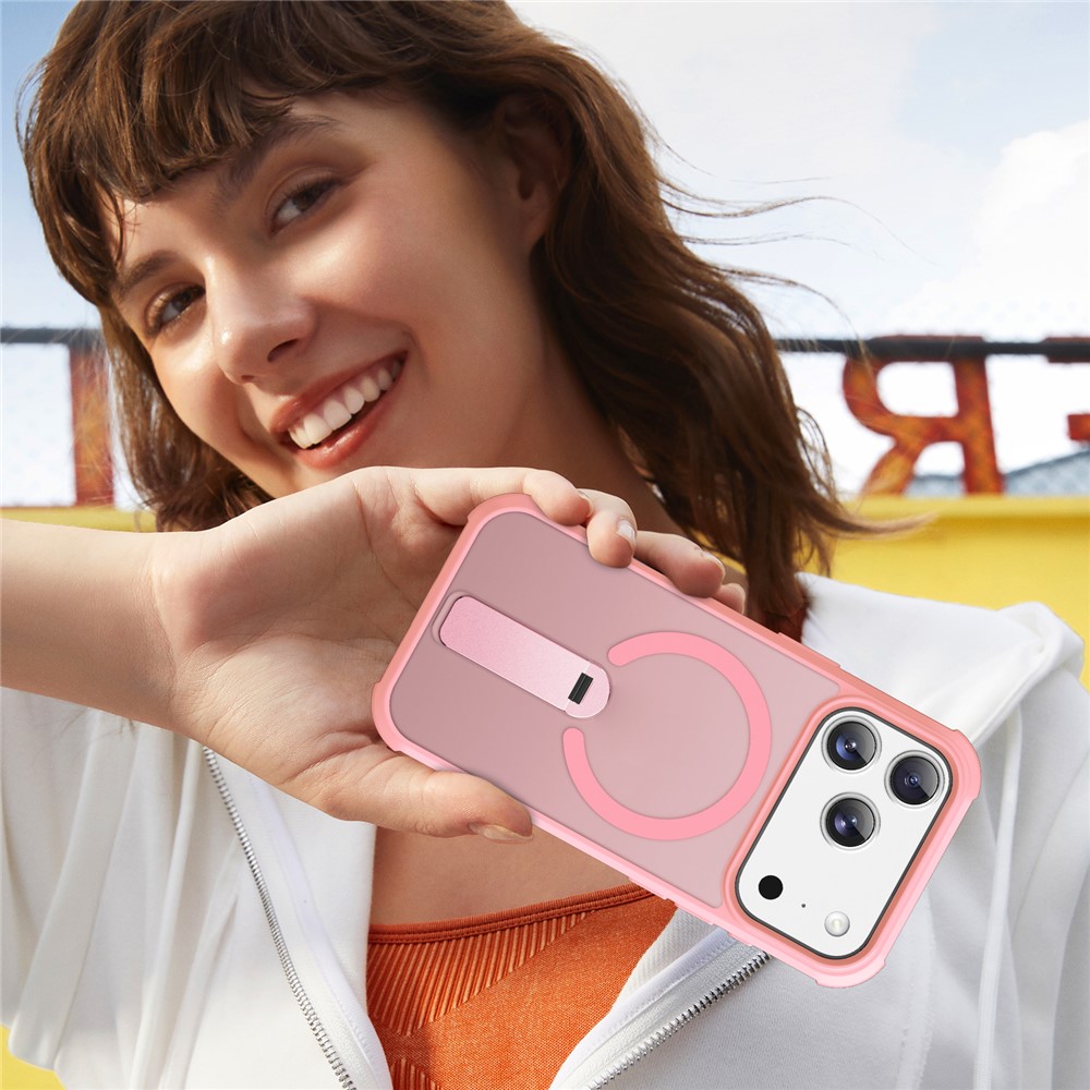 iPhone 18 Pro/17 Pro - Kickstand Drop Protection With MagSafe Pink — estuche (foto 2 de 7)