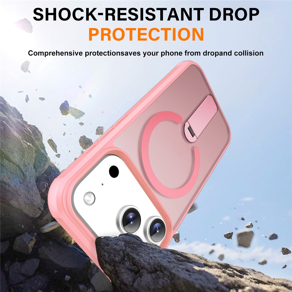 iPhone 18 Pro/17 Pro - Kickstand Drop Protection With MagSafe Pink — estuche (foto 5 de 7)