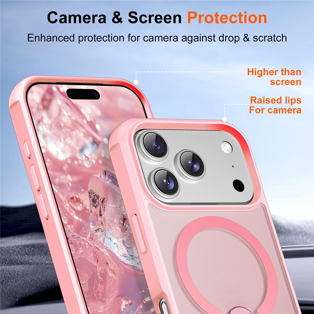 iPhone 18 Pro/17 Pro - Kickstand Drop Protection With MagSafe Pink — estuche (foto 6 de 7)