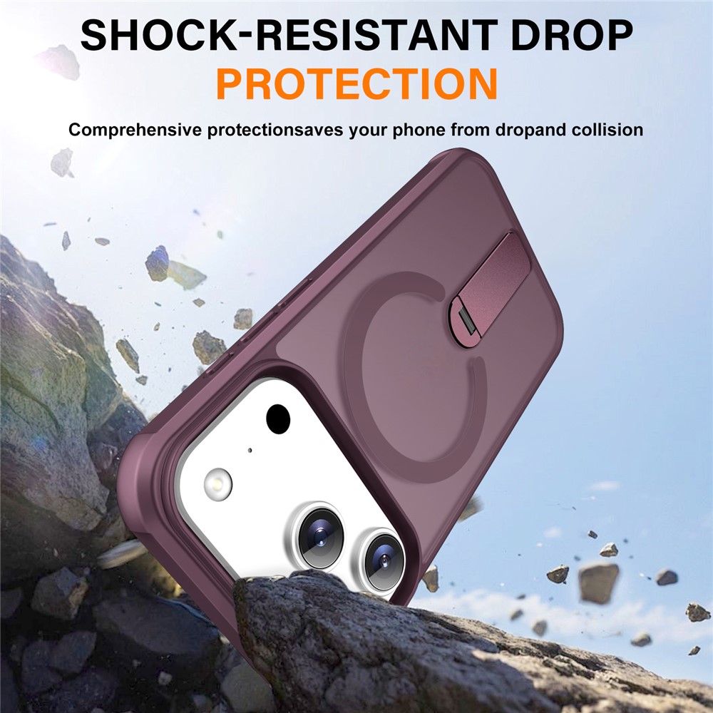 iPhone 18 Pro/17 Pro - Kickstand Drop Protection With MagSafe Wine Red — estuche (foto 5 de 7)