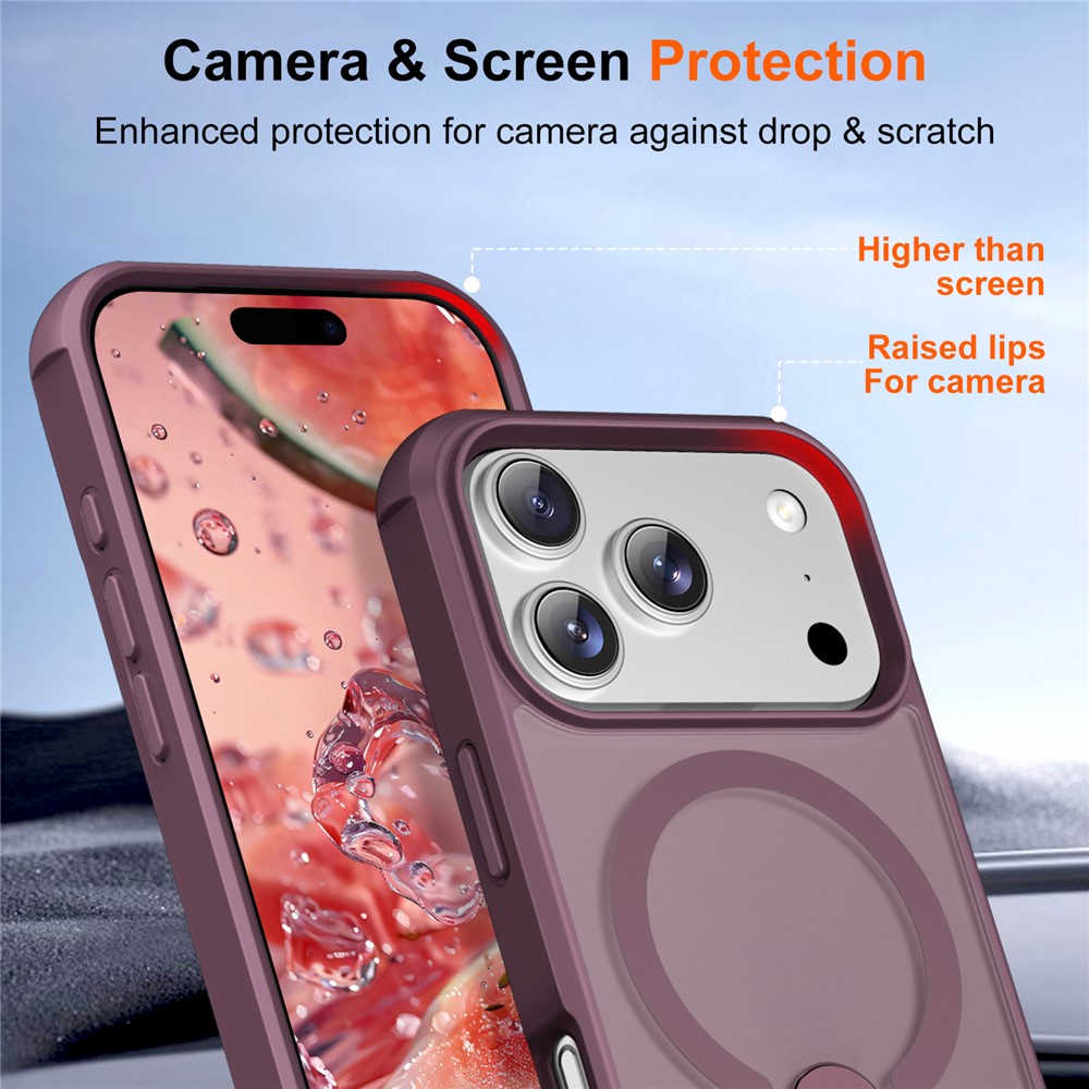 iPhone 18 Pro/17 Pro - Kickstand Drop Protection With MagSafe Wine Red — estuche (foto 6 de 7)