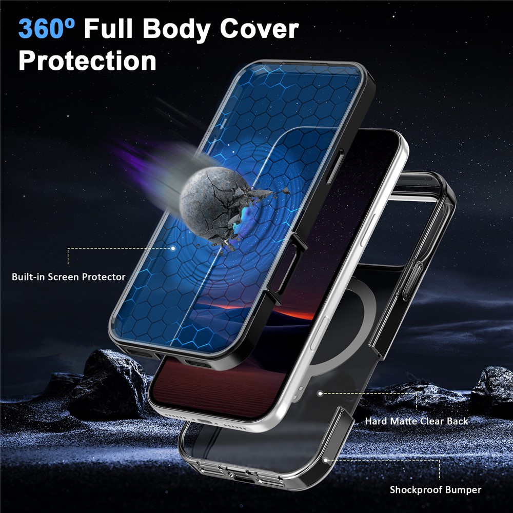 iPhone 18 Pro/17 Pro - Kickstand Frosted With Pet Screen Black — estuche (foto 6 de 6)
