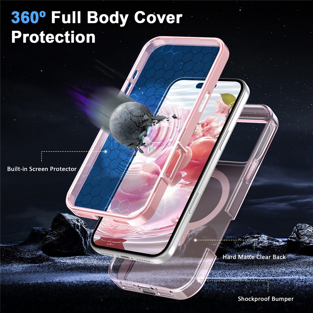 iPhone 18 Pro/17 Pro - Kickstand Frosted With Pet Screen Pink — estuche (foto 6 de 6)