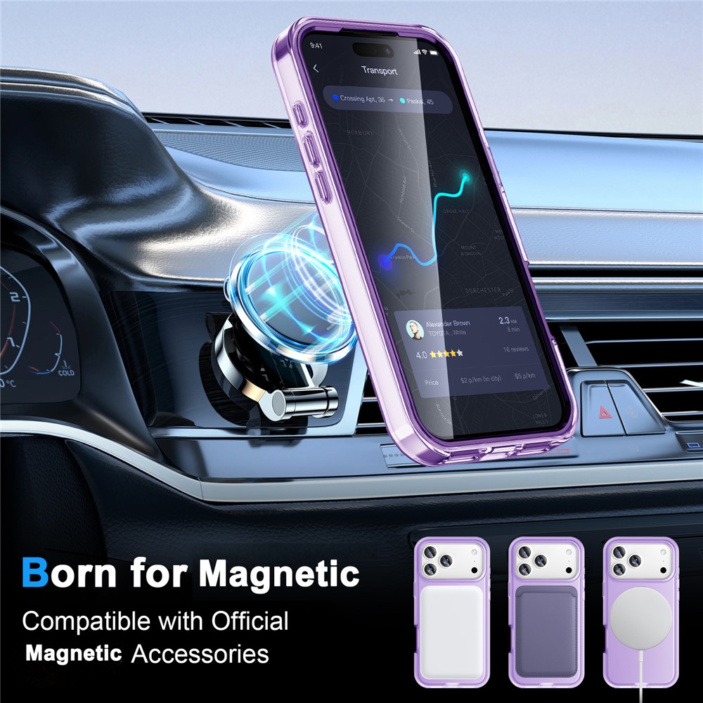 iPhone 18 Pro/17 Pro - Kickstand Frosted With Pet Screen Purple — estuche (foto 3 de 6)