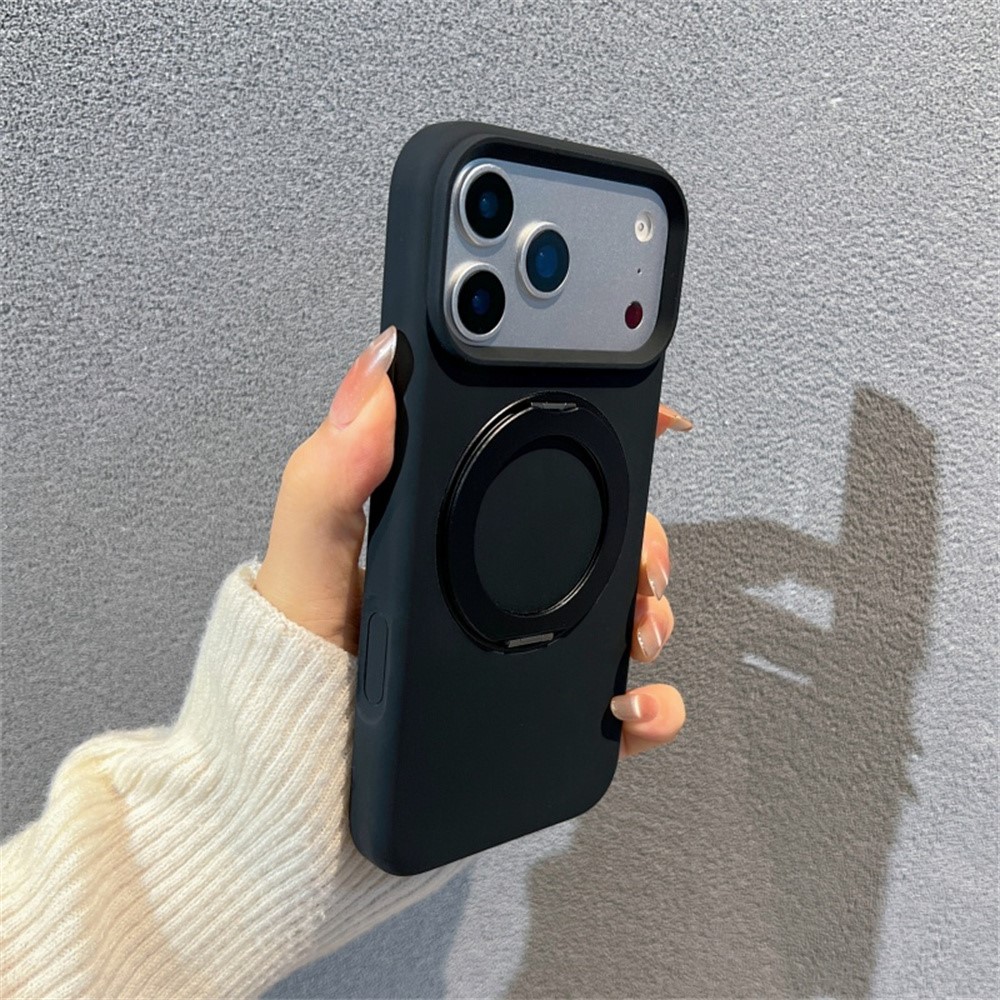 iPhone 18 Pro/17 Pro - Liquid Silicone Aluminum Kickstand With MagSafe Black — estuche (foto 2 de 6)