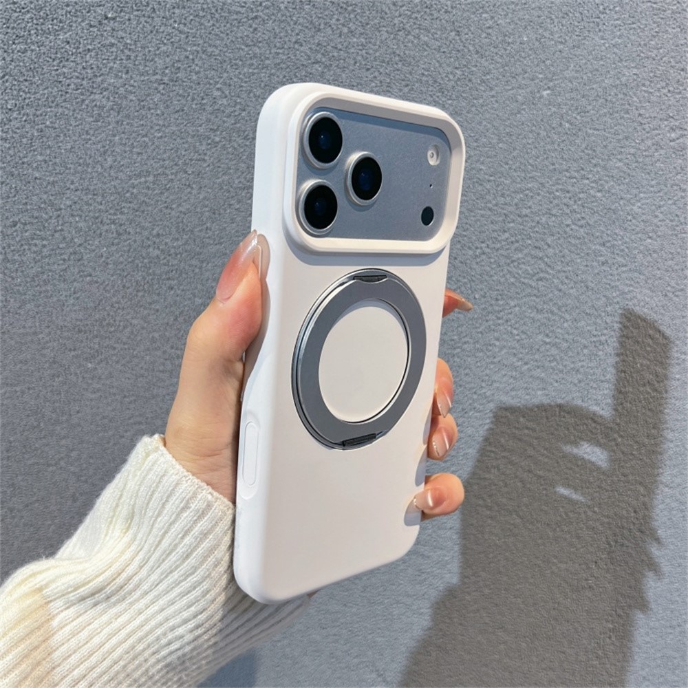 iPhone 18 Pro/17 Pro - Liquid Silicone Aluminum Kickstand With MagSafe White — estuche (foto 2 de 5)