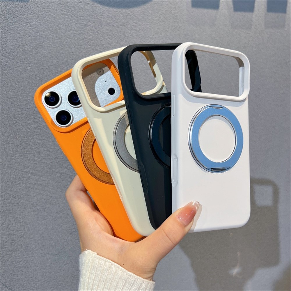 iPhone 18 Pro/17 Pro - Liquid Silicone Aluminum Kickstand With MagSafe White — estuche (foto 3 de 5)