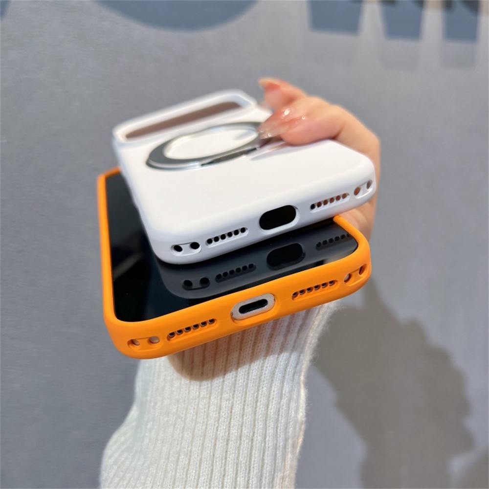 iPhone 18 Pro/17 Pro - Liquid Silicone Aluminum Kickstand With MagSafe White — estuche (foto 5 de 5)