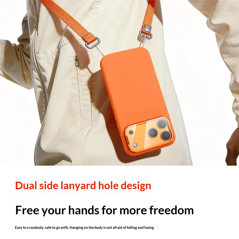 iPhone 18 Pro/17 Pro - Liquid Silicone Lens Protector Kickstand With MagSafe Black — estuche (foto 7 de 7)