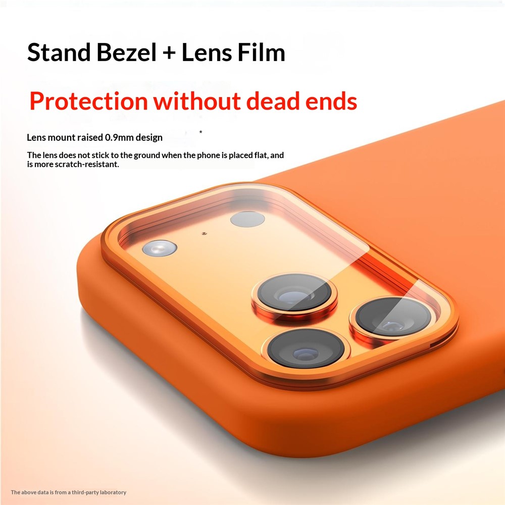 iPhone 18 Pro/17 Pro - Liquid Silicone Lens Protector Kickstand With MagSafe Blue — estuche (foto 4 de 7)