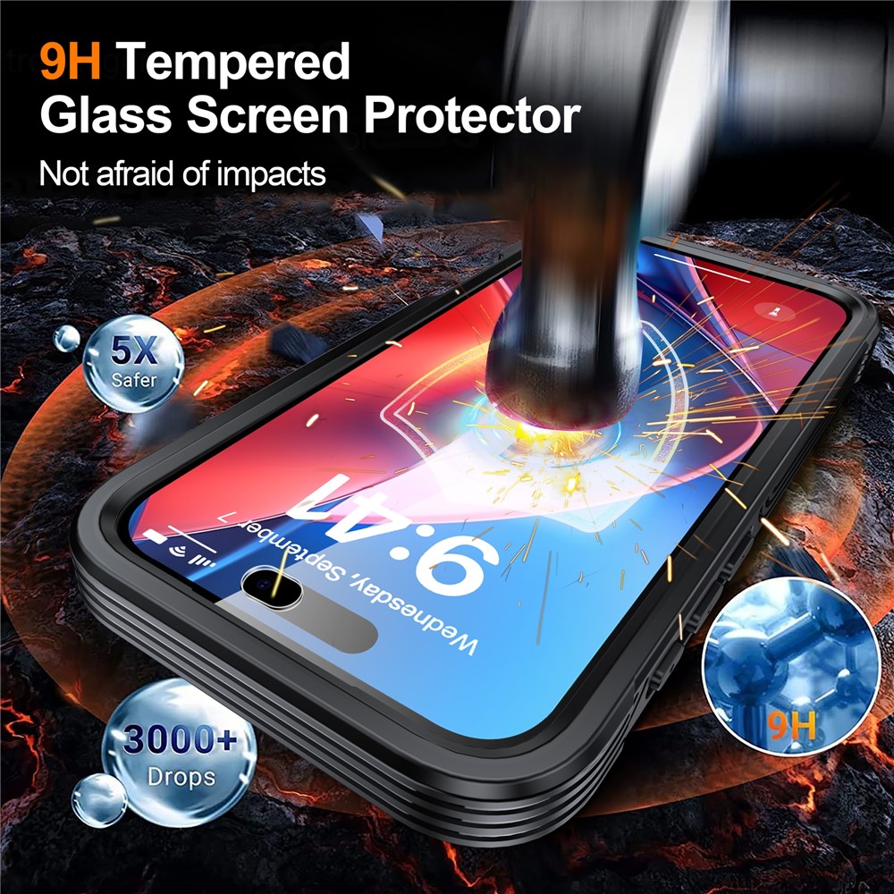 iPhone 18 Pro/17 Pro - Magnetic Case With Tempered Glass Black — estuche (foto 3 de 7)