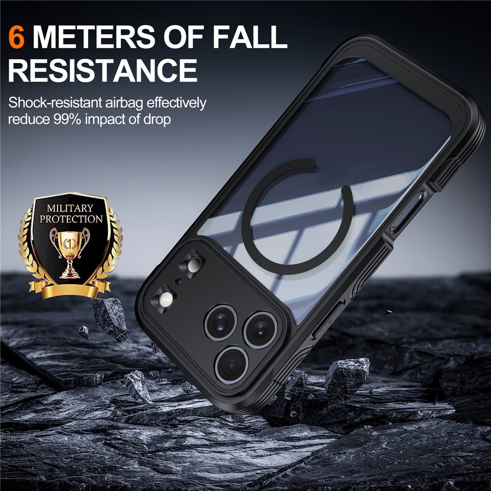iPhone 18 Pro/17 Pro - Magnetic Case With Tempered Glass Black — estuche (foto 5 de 7)
