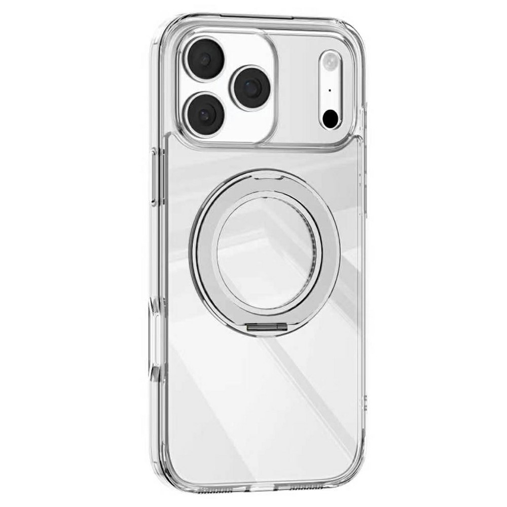 iPhone 18 Pro/17 Pro - MUTURAL Rotatable Kickstand Transparent — estuche
