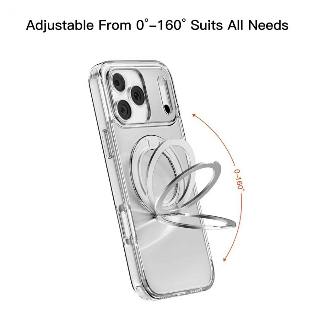 iPhone 18 Pro/17 Pro - MUTURAL Rotatable Kickstand Transparent — estuche (foto 3 de 6)