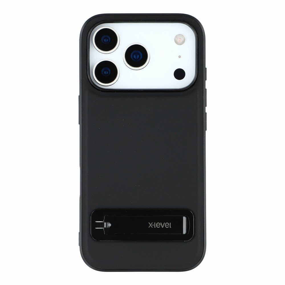 iPhone 18 Pro/17 Pro - X-LEVEL Leather Coated Black — estuche