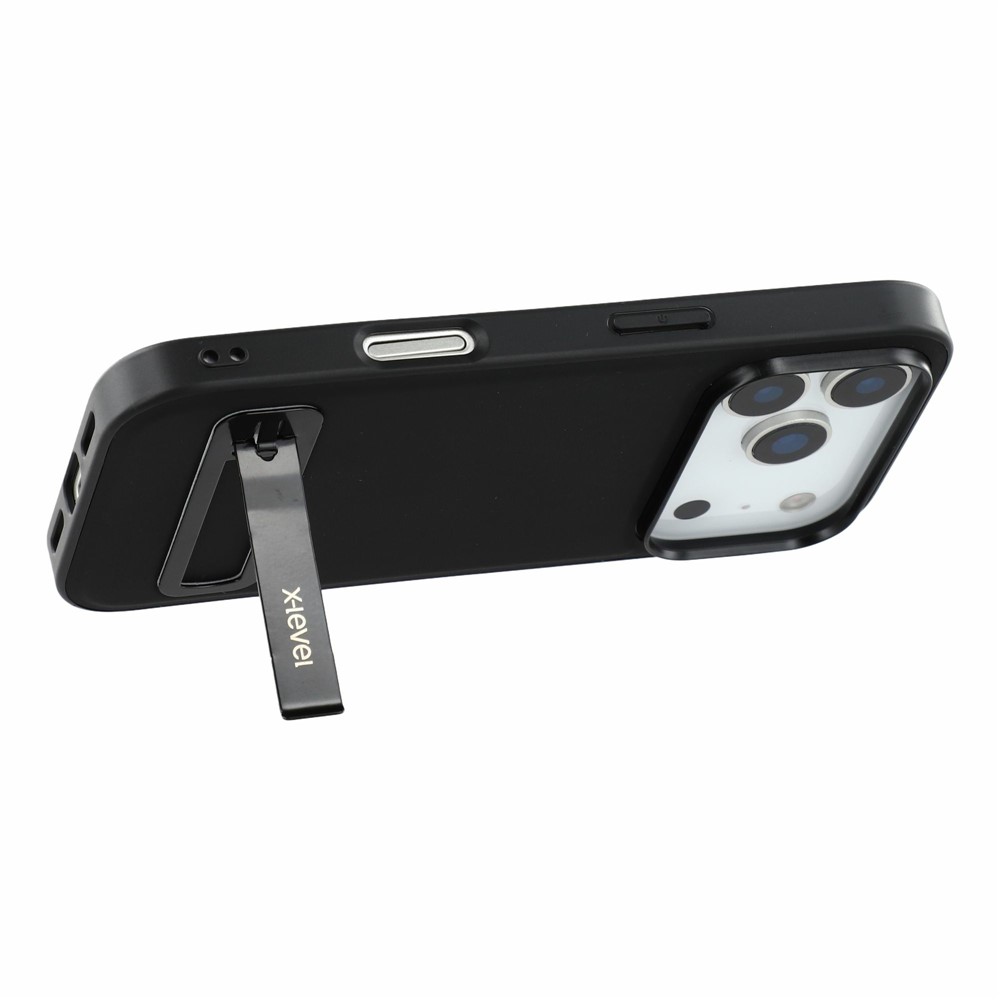 iPhone 18 Pro/17 Pro - X-LEVEL Leather Coated Black — estuche (foto 2 de 4)