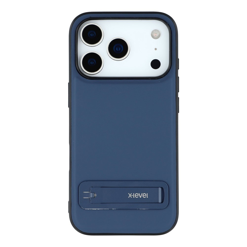 iPhone 18 Pro/17 Pro - X-LEVEL Leather Coated Dark Blue — estuche