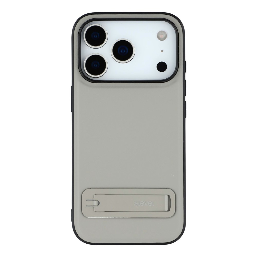 iPhone 18 Pro/17 Pro - X-LEVEL Leather Coated Grey — estuche