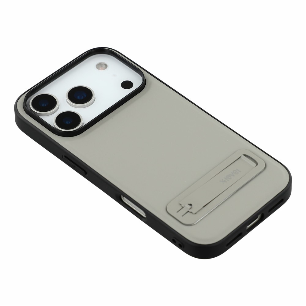 iPhone 18 Pro/17 Pro - X-LEVEL Leather Coated Grey — estuche (foto 3 de 4)