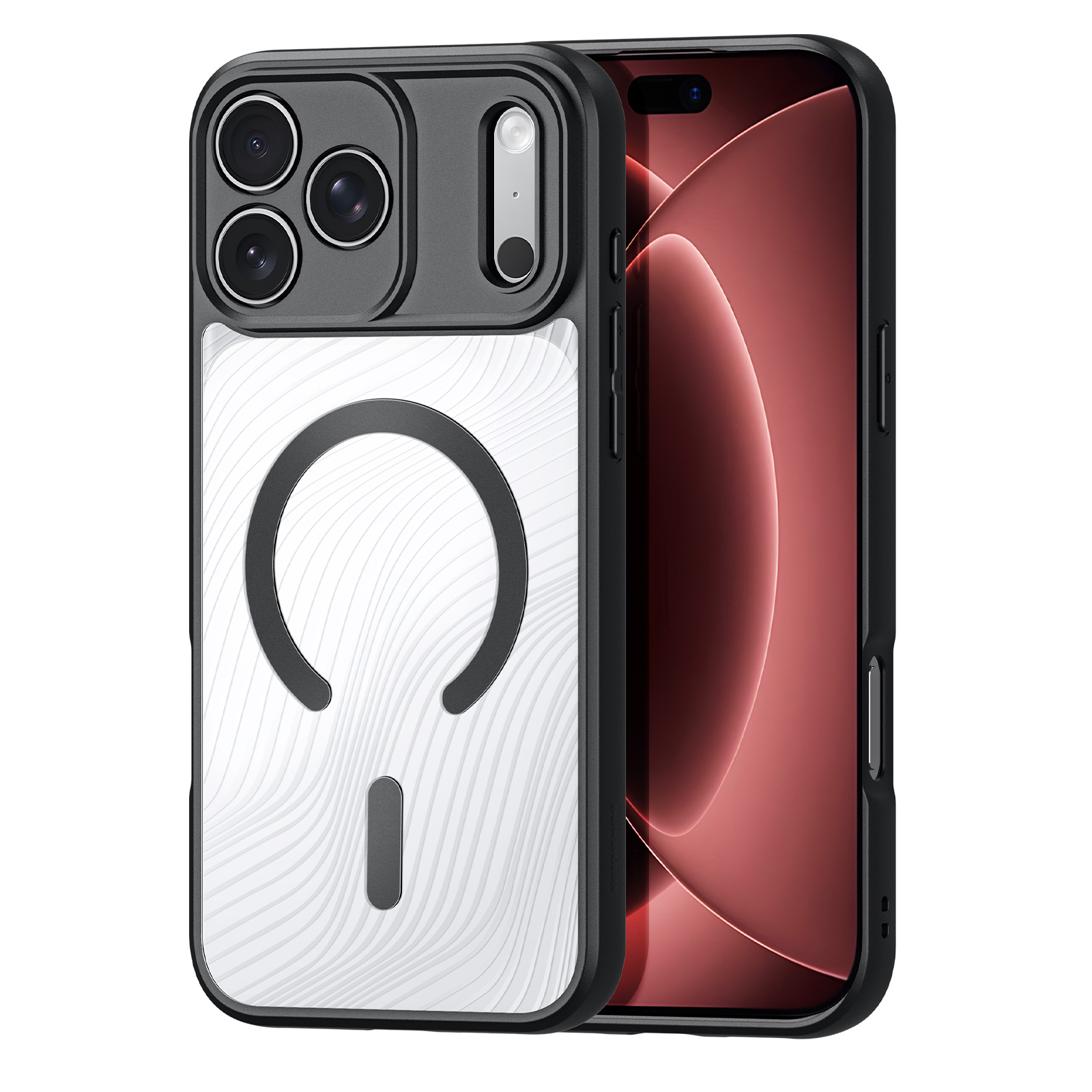 iPhone 18 Pro Max/17 Pro Max - DUX DUCIS Aimo Series Magnetic Slim Black — estuche