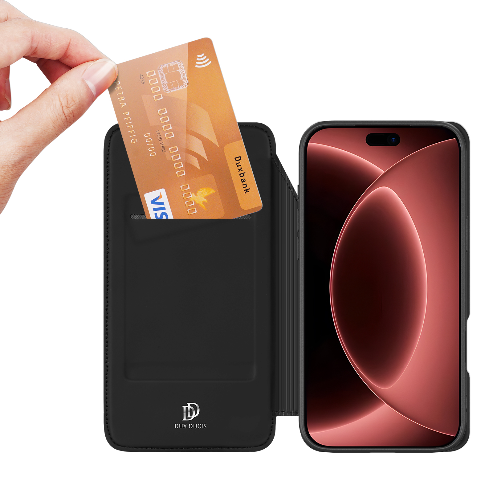 iPhone 18 Pro Max/17 Pro Max - DUX DUCIS Skin Pro Black — estuche (foto 2 de 7)