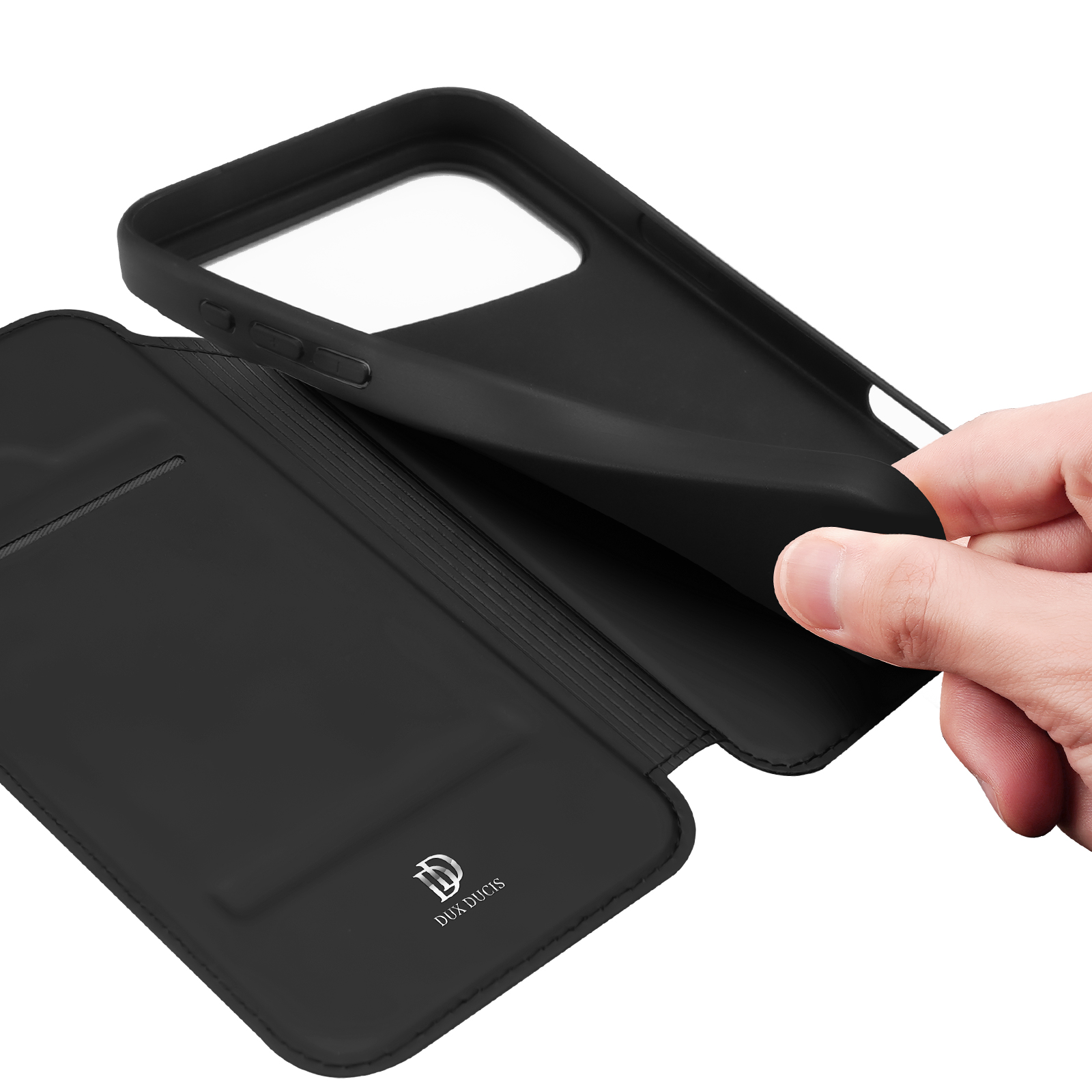 iPhone 18 Pro Max/17 Pro Max - DUX DUCIS Skin Pro Black — estuche (foto 6 de 7)