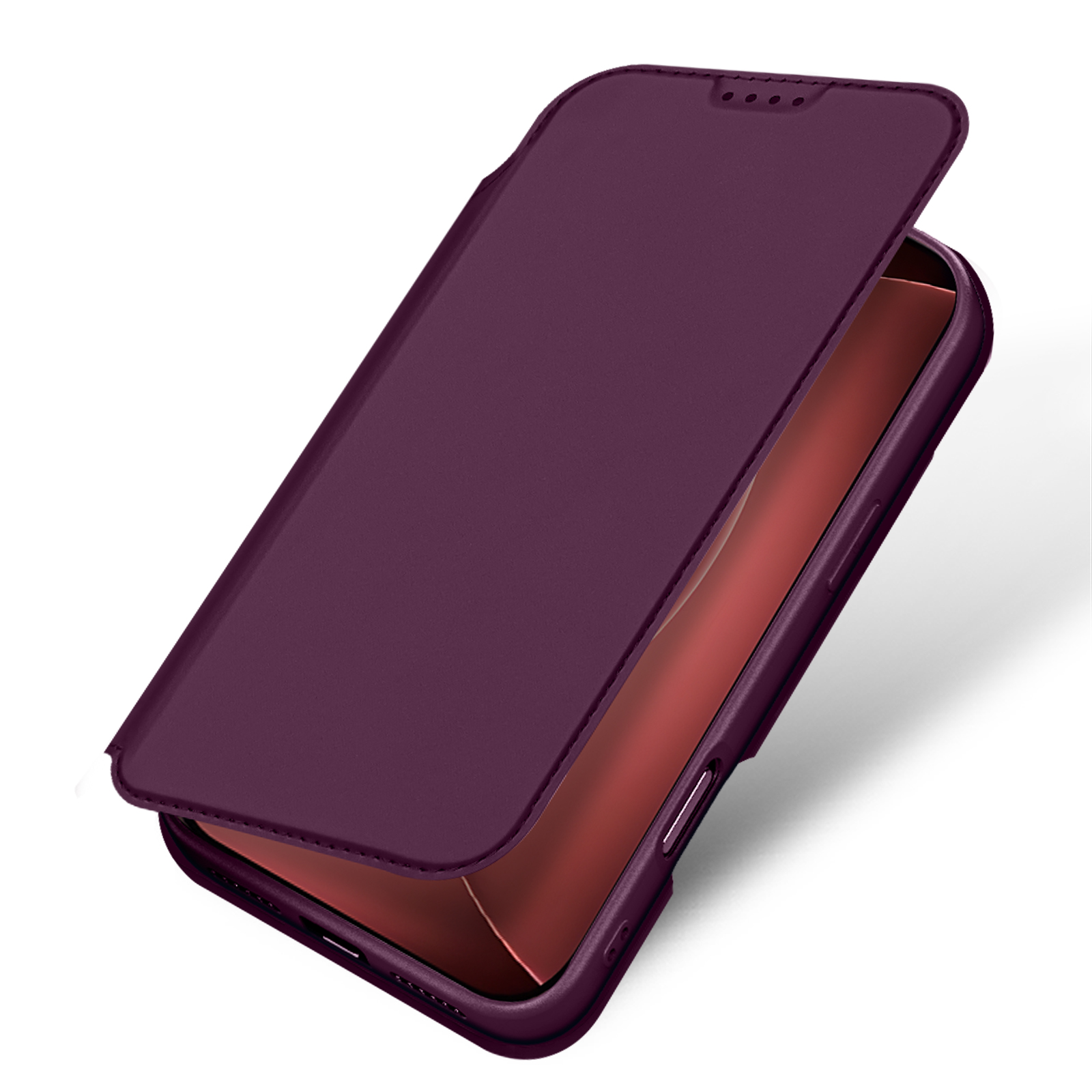 iPhone 18 Pro Max/17 Pro Max - DUX DUCIS Skin Pro Dark Cherry — estuche