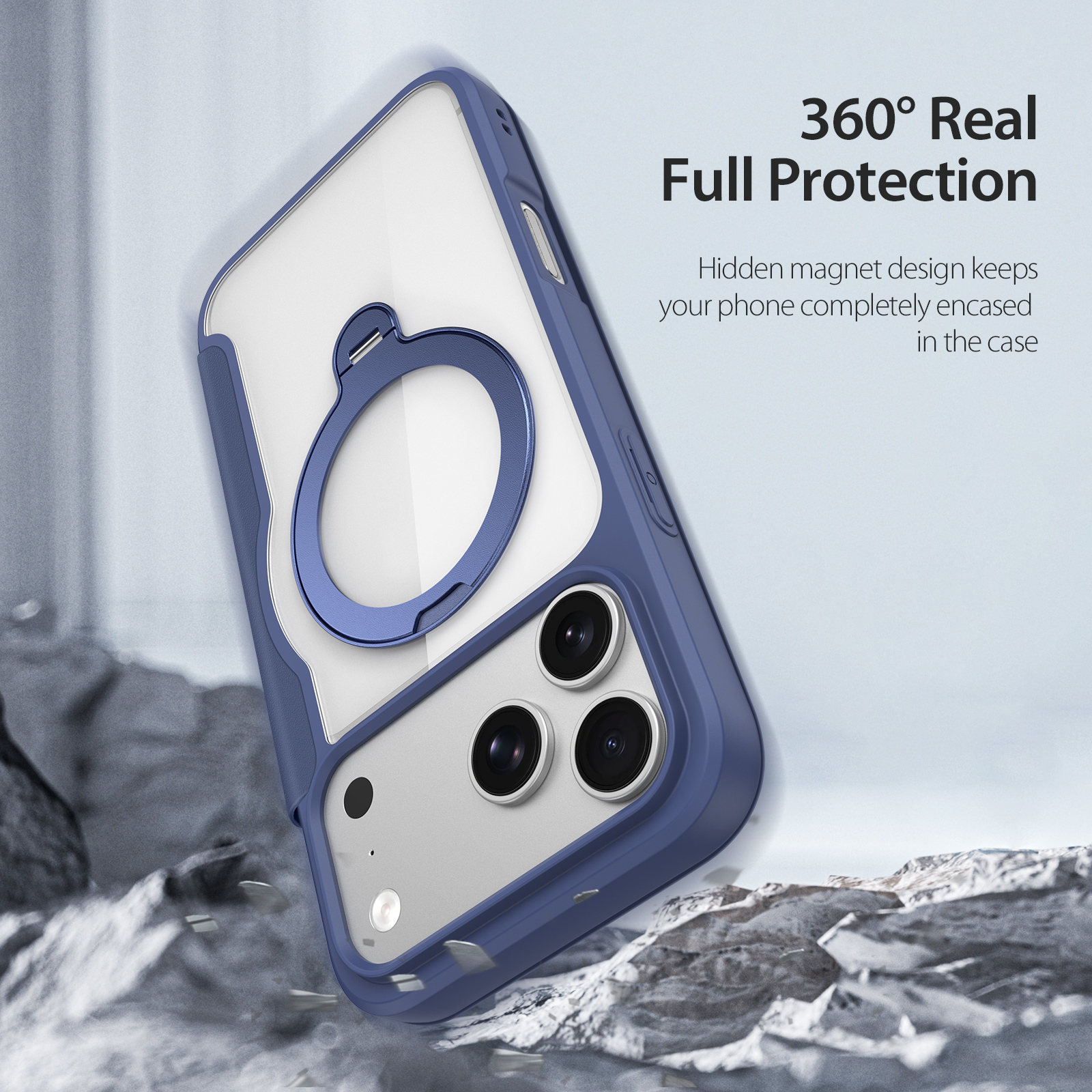 iPhone 18 Pro Max/17 Pro Max - DUX DUCIS Skin X Pro Series With MagSafe Blue — estuche (foto 6 de 7)