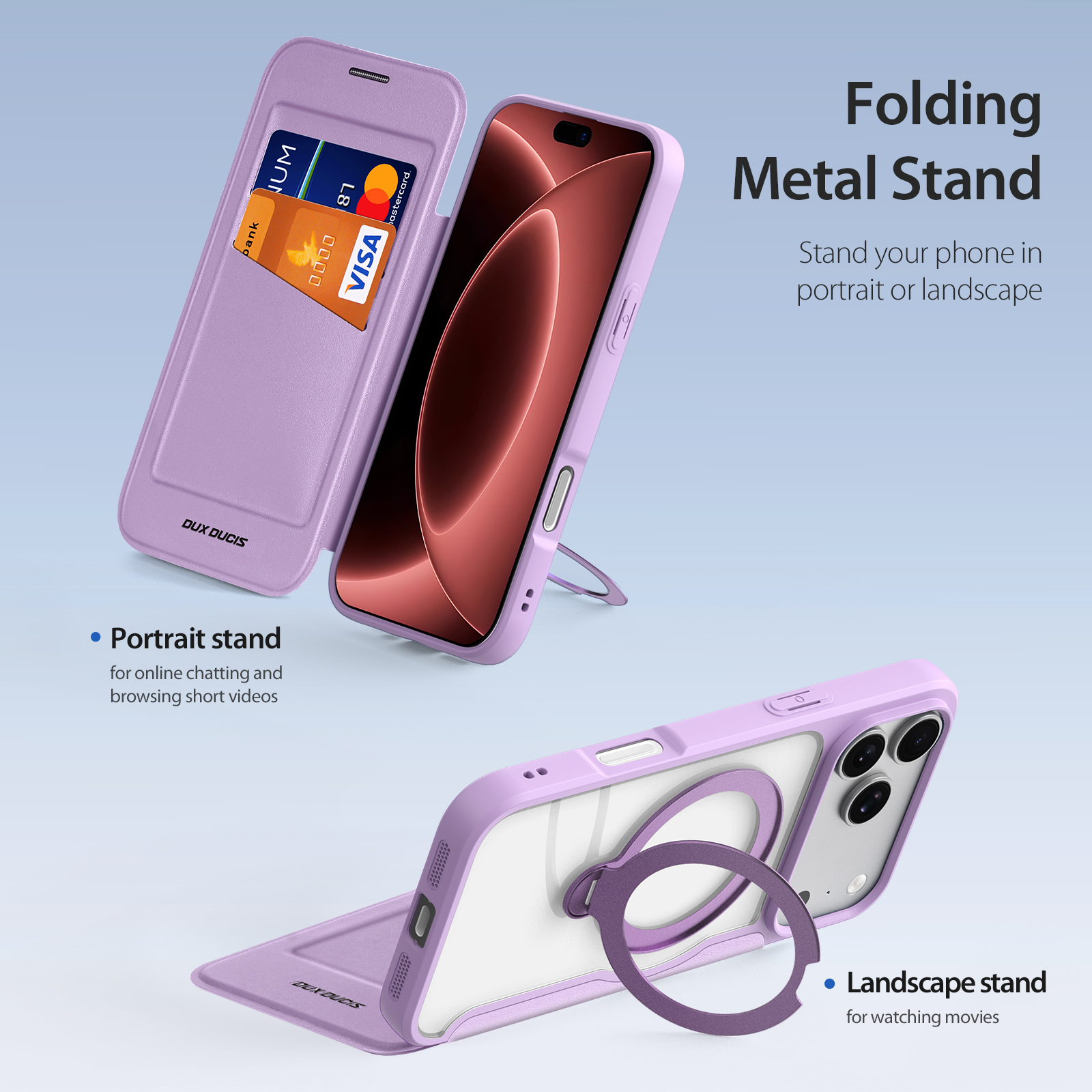 iPhone 18 Pro Max/17 Pro Max - DUX DUCIS Skin X Pro Series With MagSafe Purple Pink — estuche (foto 4 de 7)
