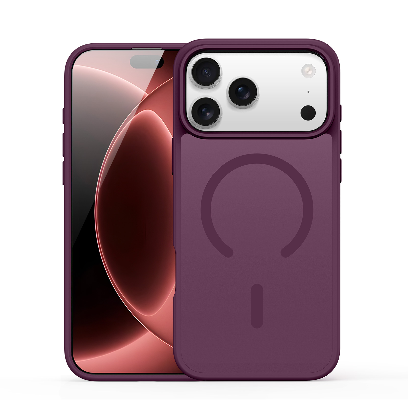 iPhone 18 Pro Max/17 Pro Max - DUX DUCIS Yind Series Matte With MagSafe Dark Cherry — estuche