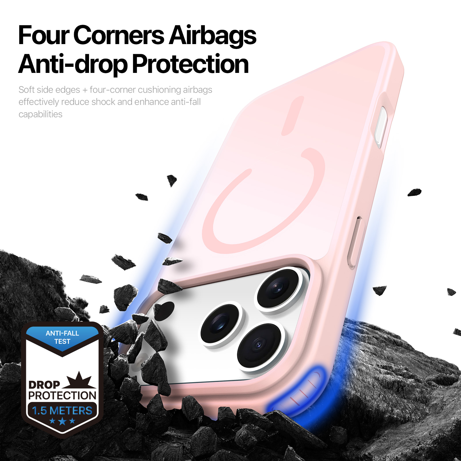 iPhone 18 Pro Max/17 Pro Max - DUX DUCIS Yind Series Matte With MagSafe Light Pink — estuche (foto 3 de 7)