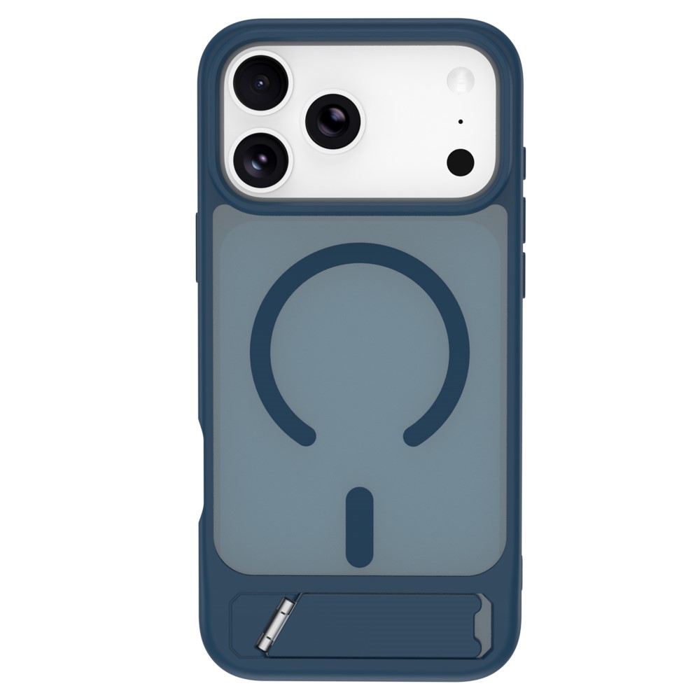 iPhone 18 Pro Max/17 Pro Max - LEREACH Le-Chic Series Magnetic Kickstand Blue — estuche