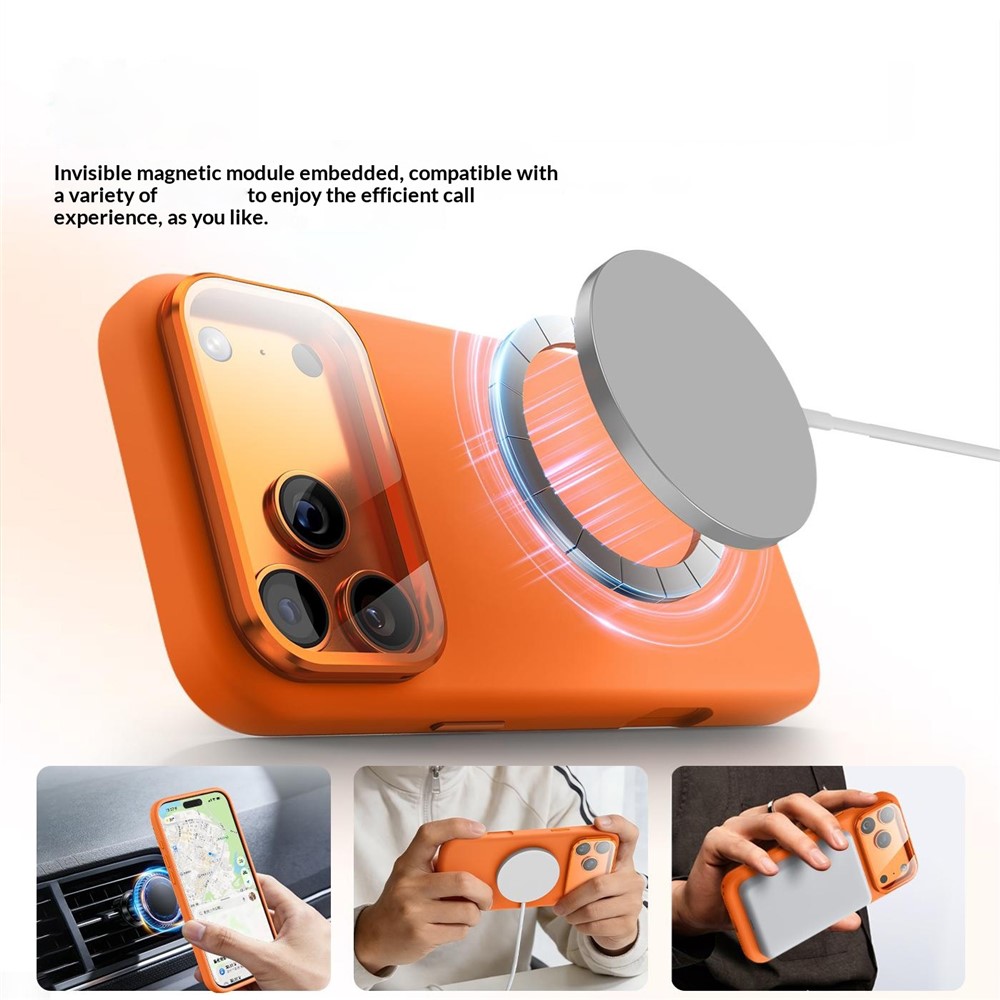 iPhone 18 Pro Max/17 Pro Max - Liquid Silicone Lens Cover Kickstand White — estuche (foto 4 de 7)
