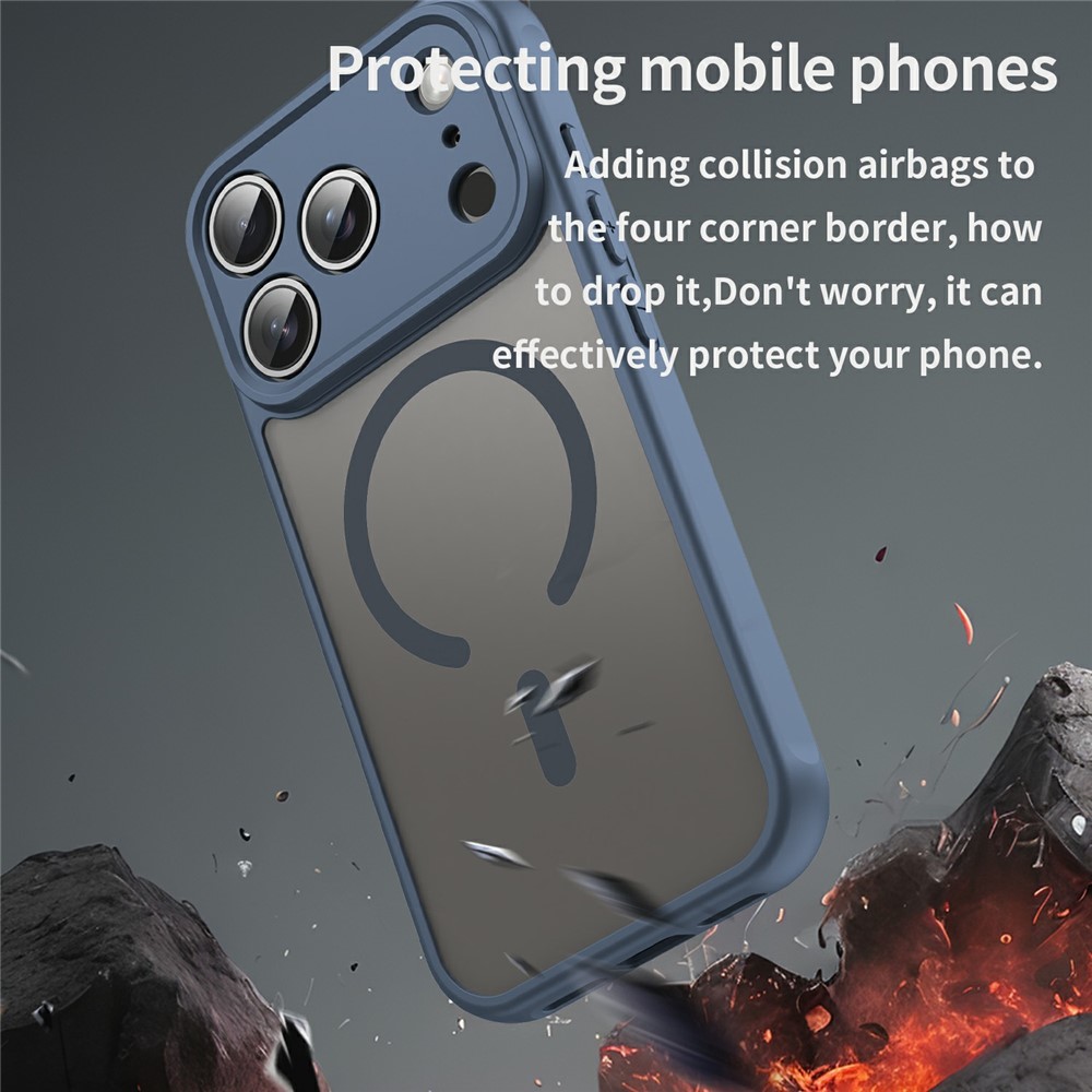iPhone 18 Pro Max/17 Pro Max - Magnetic Anti Drop Matte Blue — estuche (foto 3 de 7)