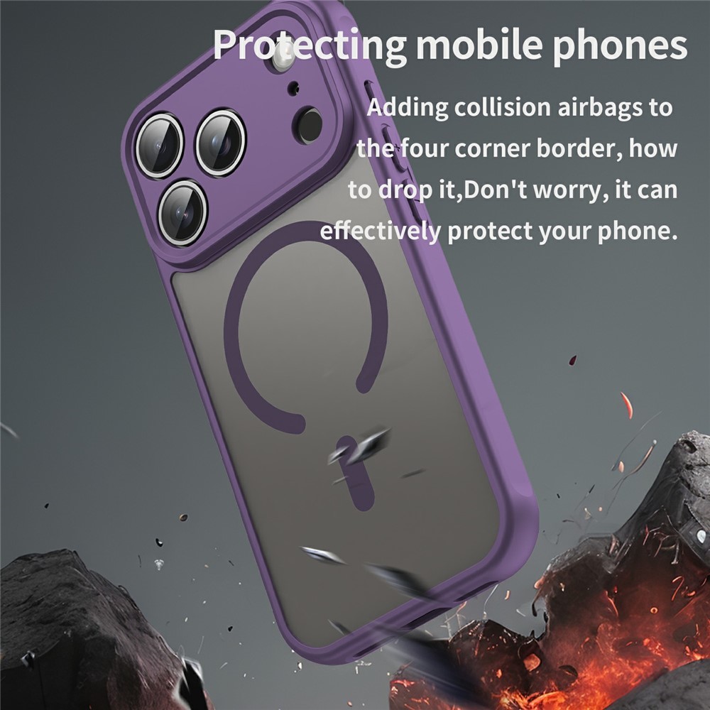 iPhone 18 Pro Max/17 Pro Max - Magnetic Anti Drop Matte Purple — estuche (foto 3 de 7)