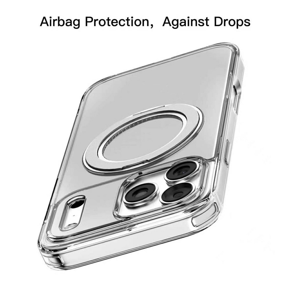 iPhone 18 Pro Max/17 Pro Max - MUTURAL Rotatable Kickstand Transparent — estuche (foto 5 de 6)