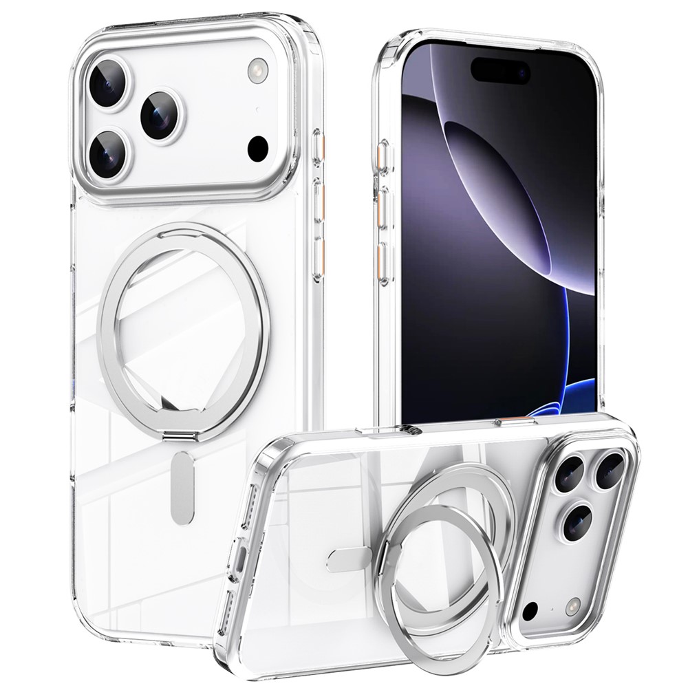 iPhone 18 Pro Max/17 Pro Max - Rotating Kickstand Acrylic Shockproof With MagSafe White — estuche