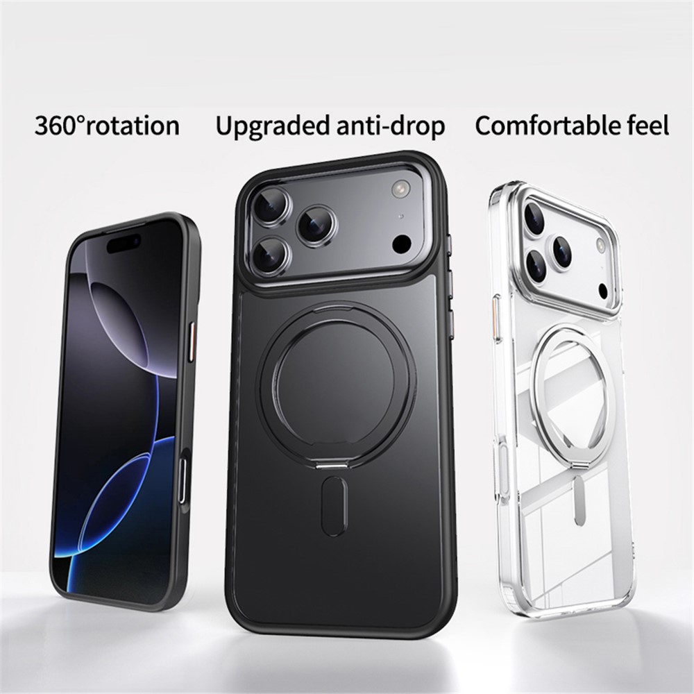 iPhone 18 Pro Max/17 Pro Max - Rotating Kickstand Acrylic Shockproof With MagSafe White — estuche (foto 2 de 7)