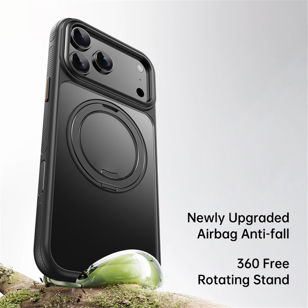 iPhone 18 Pro Max/17 Pro Max - Rotating Kickstand Dot Matrix Black — estuche (foto 2 de 7)