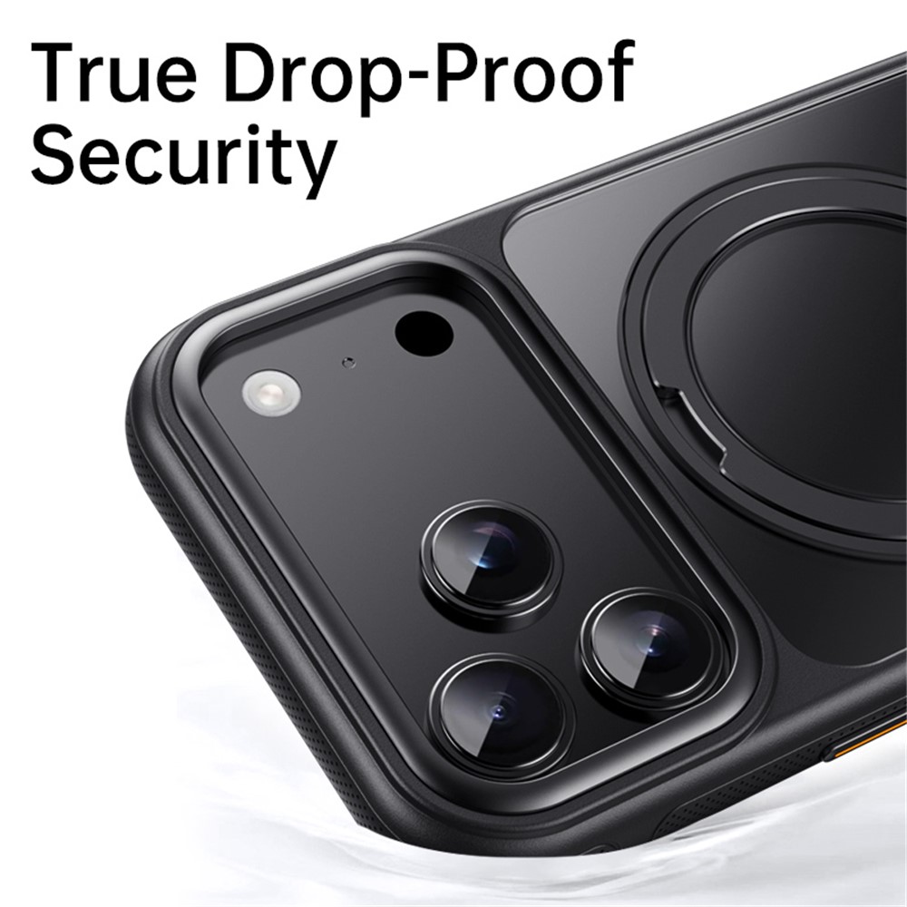 iPhone 18 Pro Max/17 Pro Max - Rotating Kickstand Dot Matrix Black — estuche (foto 7 de 7)