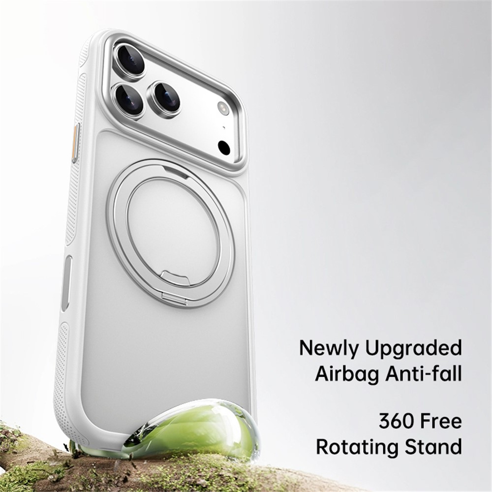 iPhone 18 Pro Max/17 Pro Max - Rotating Kickstand Dot Matrix White — estuche (foto 2 de 7)